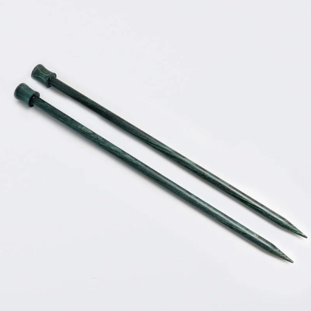 NEW Knitter's Pride 14 inch Long Green Birch Wooden US 15 | 10 mm Wooden Needles